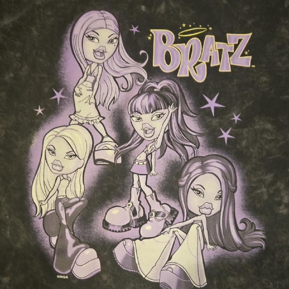 Bratz Acid Wash Black And Purple Short Sleeve T-shirt Size XL - Picture 6 of 7